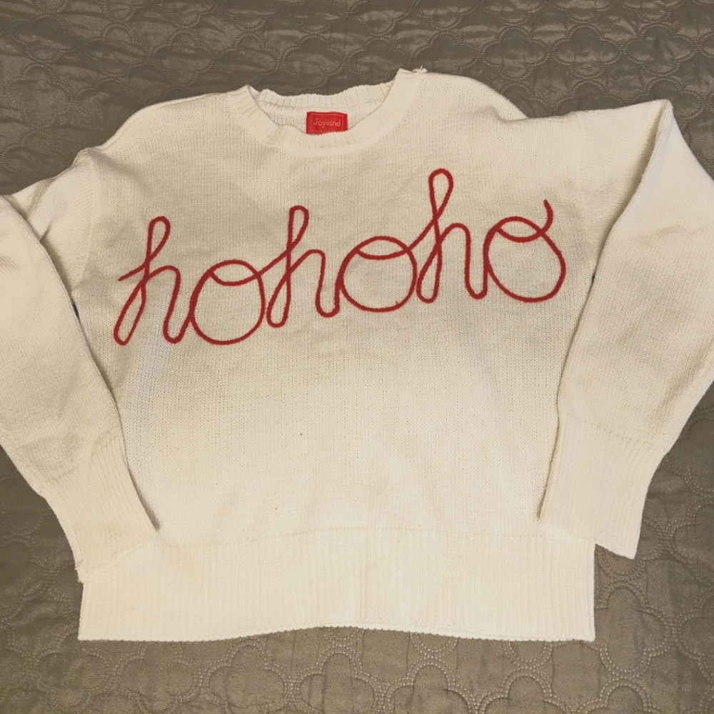 Joyland White Hohoho Design Sweater